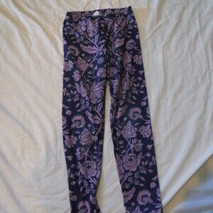 Penelope Plumm Girls Size 8 Purple Floral Leggings